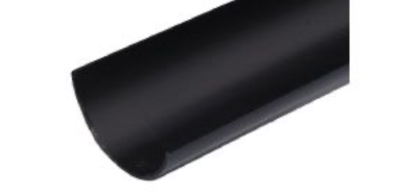 HALF ROUND GUTTER 4M BLACK