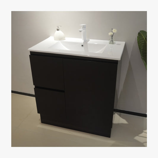 CF801 FLOOR STAND CABINET WITH SINGLE BASIN BLACK & WHITE 800