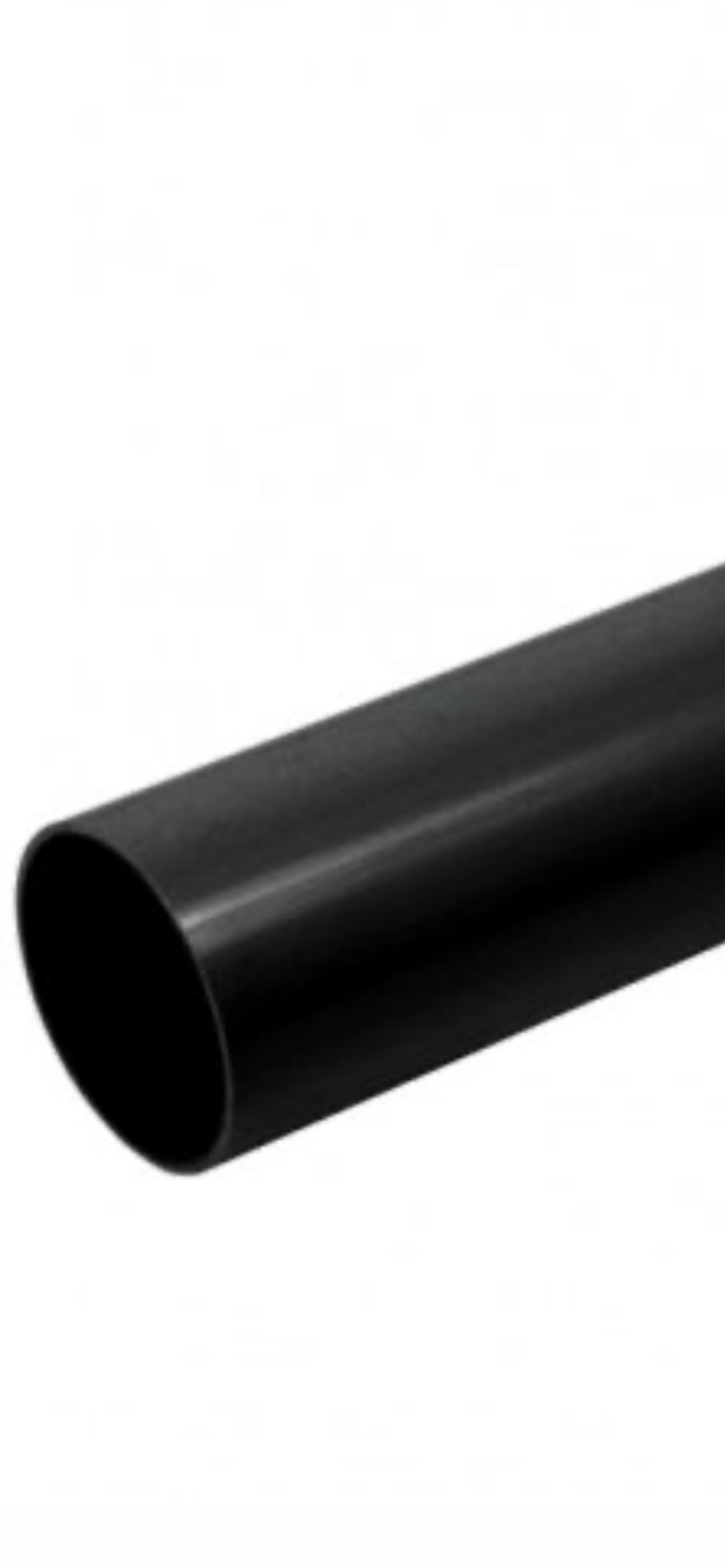 ROUND DOWNPIPE 4M BLACK