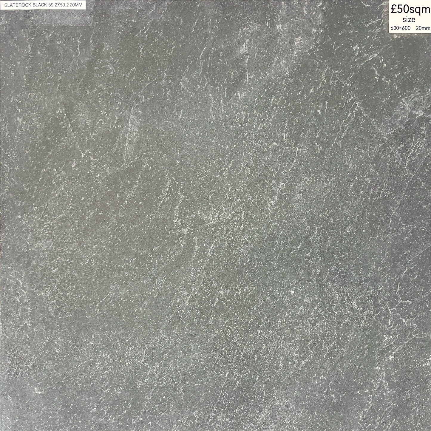Outdoor tile 20mm. Slaterock Black 59.2X59.2.