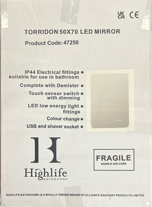 TORRIDON 50X70 LED MIRROR