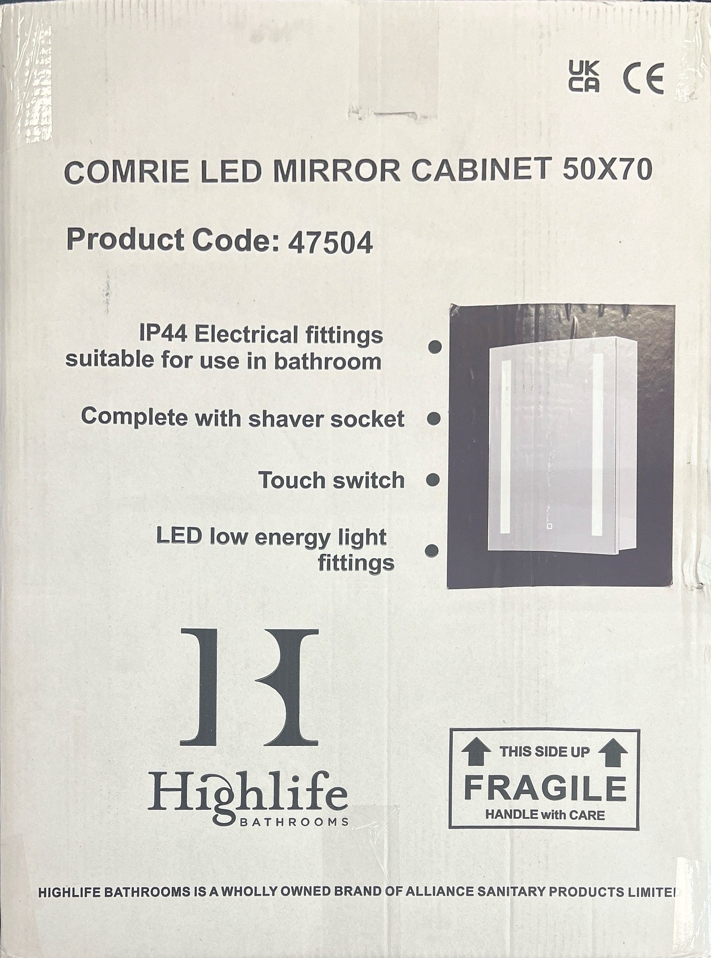 COMRIE LED MIRROR CABINET 50X70