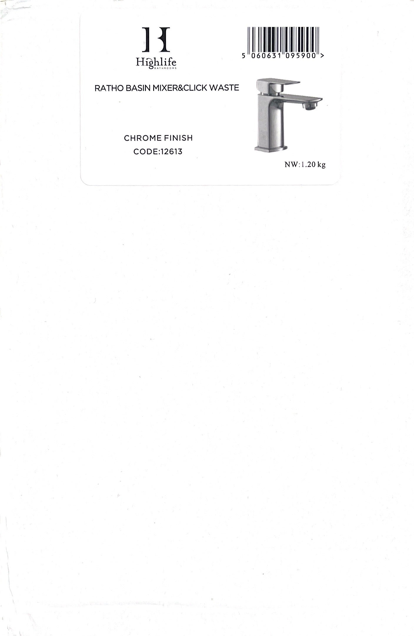 RATHO BASIN MIXER&CLICK WASTE