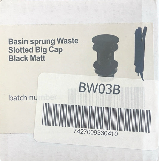 Basin sprung Waste Black Matt